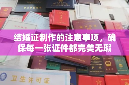 薛城结婚证制作的注意事项，确保每一张证件都完美无瑕